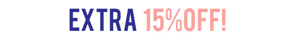 Extra 15% OFF!