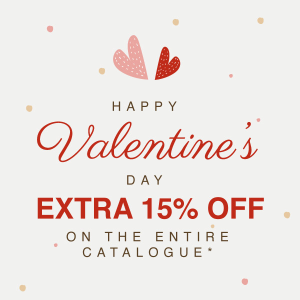 Happy Valentine's Day Extra 15% OFF